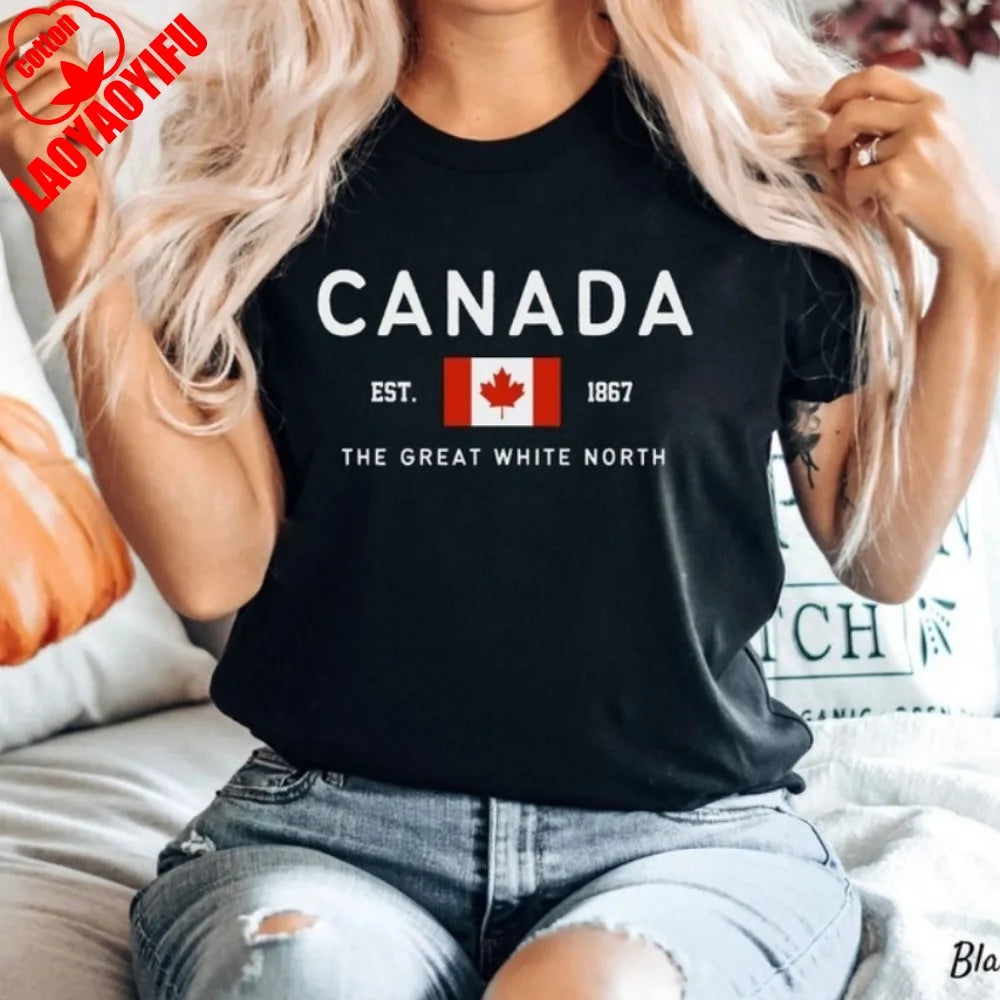 Canadian Flag T-Shirt – Unisex Great White North Graphic Tee | OWNLUXE