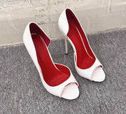 High-Heel Leather High Heels (Red Style 2) | OWNLUXE