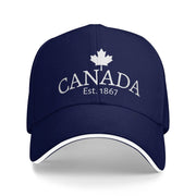 Canada Est. 1867 Maple Leaf Baseball Cap – Unisex Snapback Trucker Hat | OWNLUXE