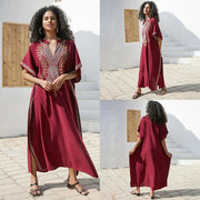 Women's Short Sleeve V-Neck Dress | OWNLUXE