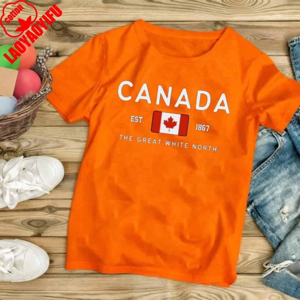 Canadian Flag T-Shirt – Unisex Great White North Graphic Tee | OWNLUXE