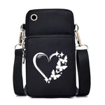 Load image into Gallery viewer, New Butterfly Mobile Phone Bag Women Messenger Bag Hanging Neck Purse Vertical Handbag Watercolor Butterfly Small Crossbody Bag
