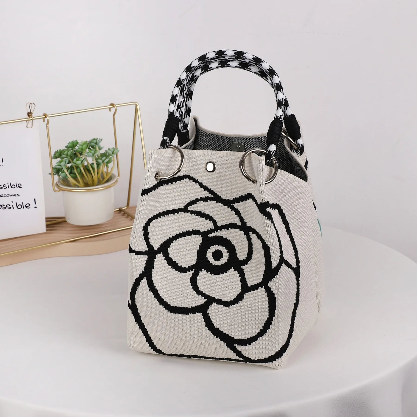 Knit Mini Bucket Bag | OWNLUXE