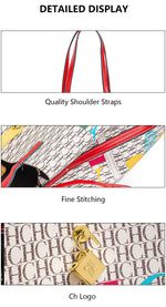 Load image into Gallery viewer, CH Women's Printed Handbag - Large Capacity Commuter Bag
