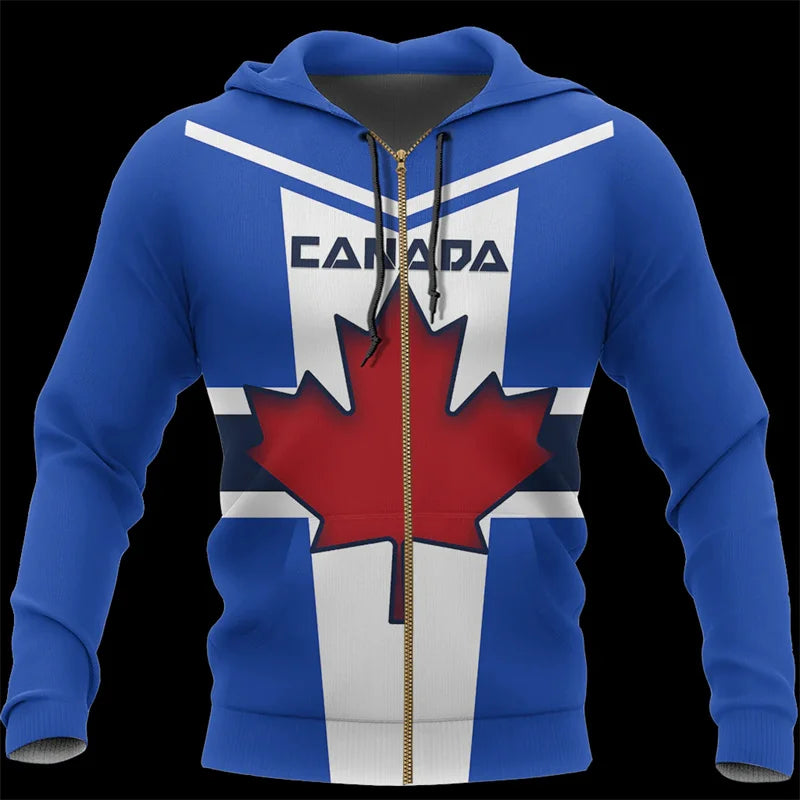 Canada 3d All Over Printed Maple Leaf Generation Zipped | OWNLUXE