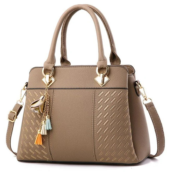 Embroidered Soft Satchel Bag – Elegant Everyday Handbag
