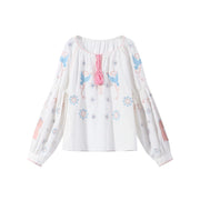 Women's Lace Chic Printed Top | OWNLUXE