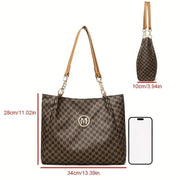 Structured Tote Bag - Spacious Everyday Carry (Brown) | OWNLUXE