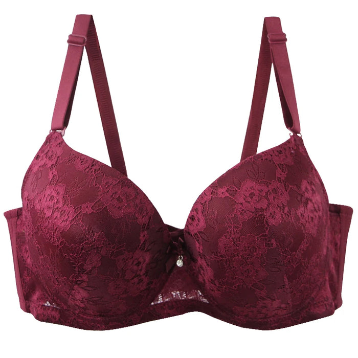 Bow Floral Extended-Size Bra | OWNLUXE