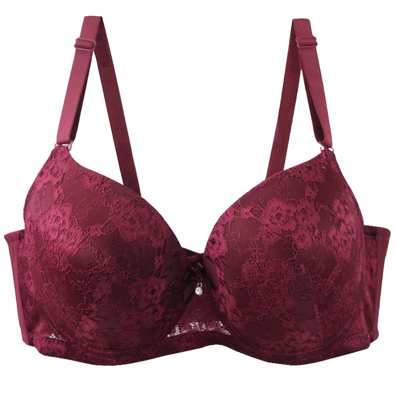 Bow Floral Extended-Size Bra | OWNLUXE