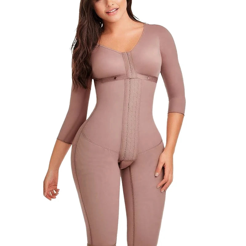 Full Body Colombian Shapewear Bodysuit - High Compression with Arm Slimming