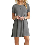 Mini Short-Sleeve A-Line Dress | OWNLUXE