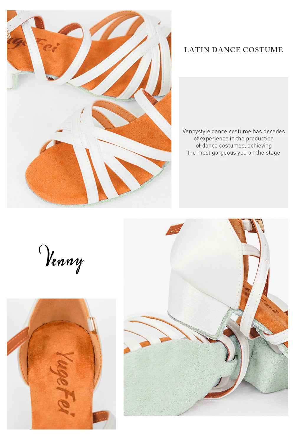 Vennystyle Latin Dance Shoes – Soft Sole Girls & Women