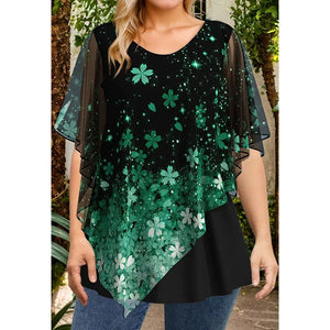 Floral Crew Neck Pullover – Bilingual Title