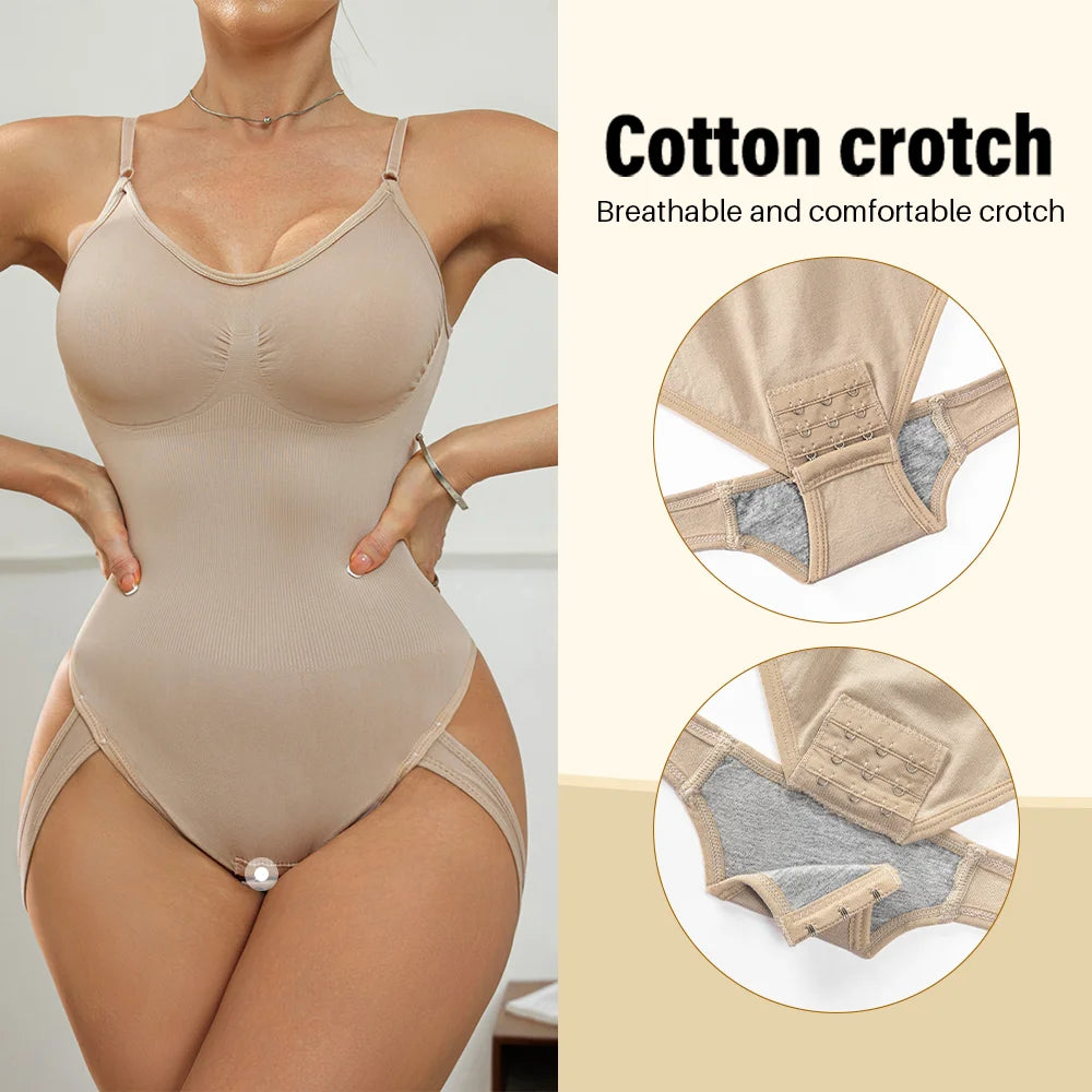 Medium Control Seamless Bodysuit Shaper – Wire‑Free