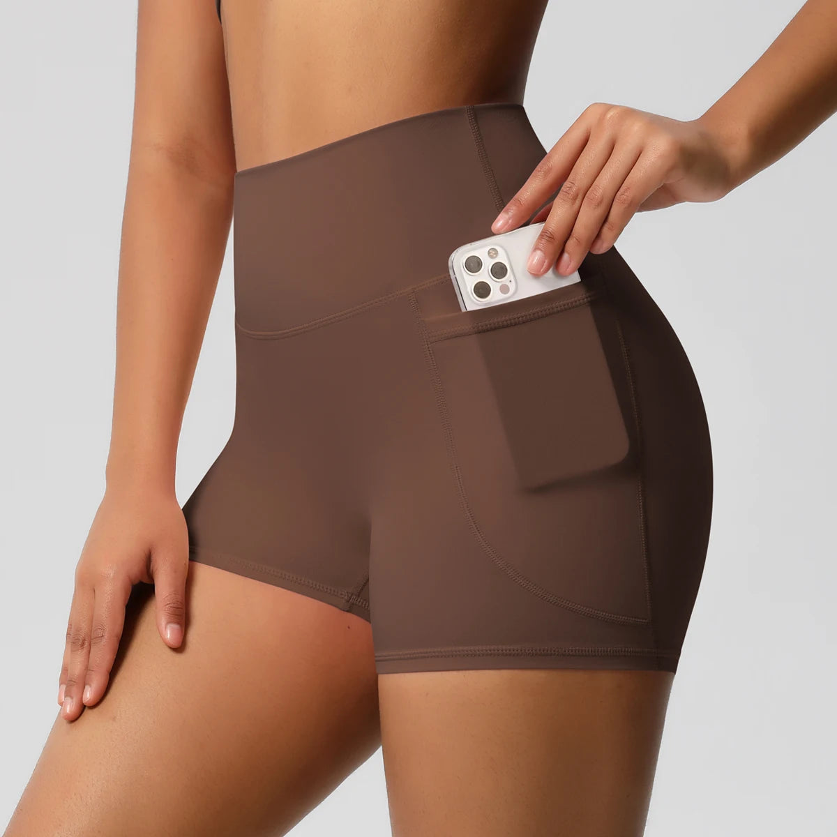 Women’s High-Waisted Skinny Shorts – Smooth Base Layer