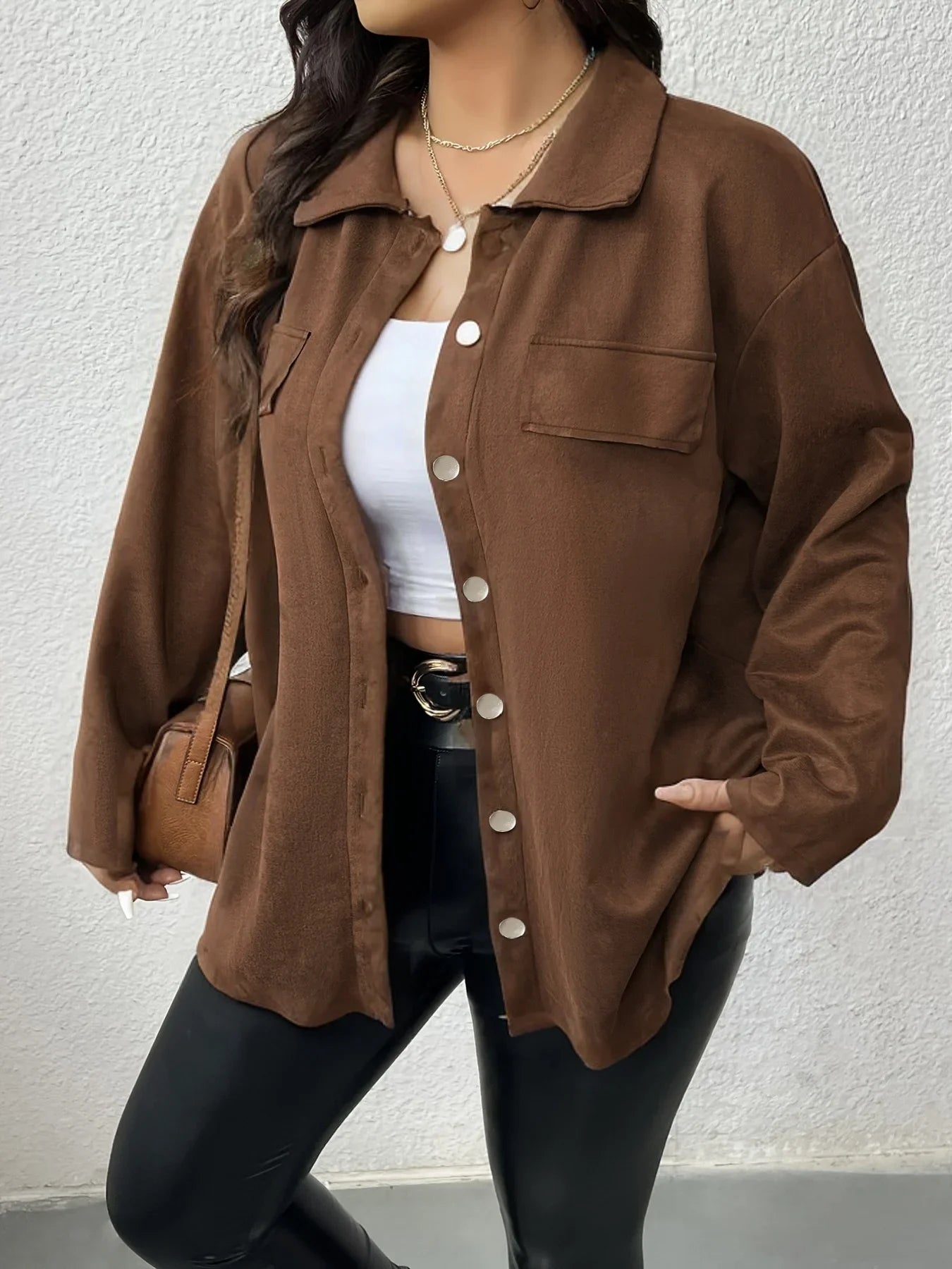 Upgraded Long-Sleeve Extended-Size Blouse | OWNLUXE
