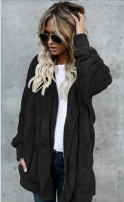 Double Fleece Hooded Cardigan – Thick, Slim & Cozy Layers