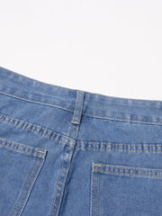 VGH Hollow Out Denim Pants - High Waist Slimming Trousers