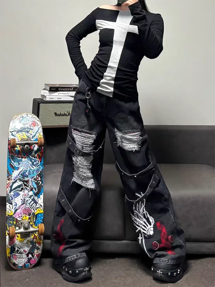 2026 American Trend Straight Jeans - Hip Hop Wide Leg Unisex