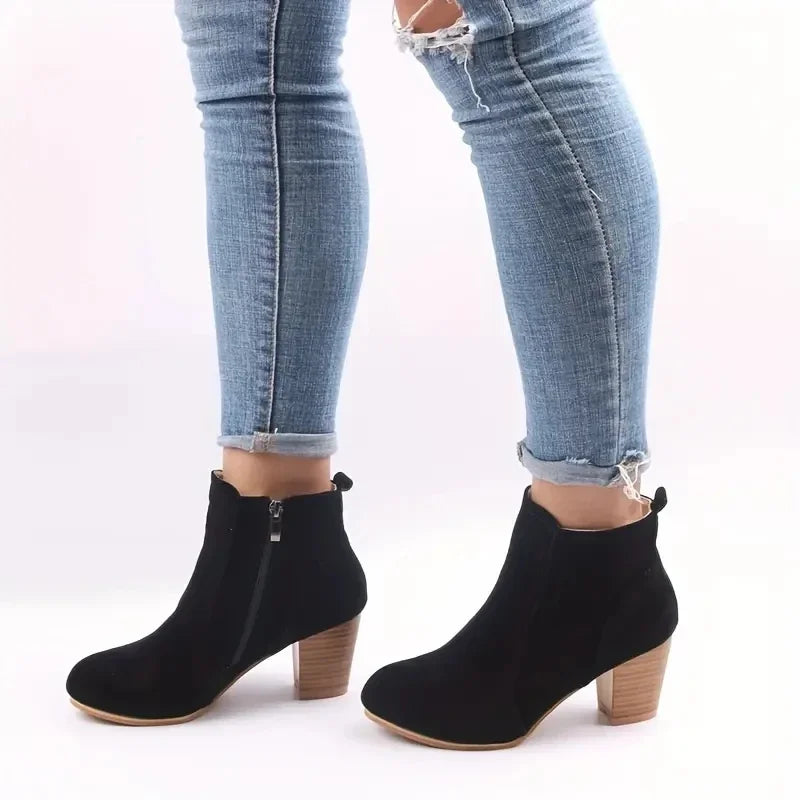 Women's Chunky Heels Boots | OWNLUXE