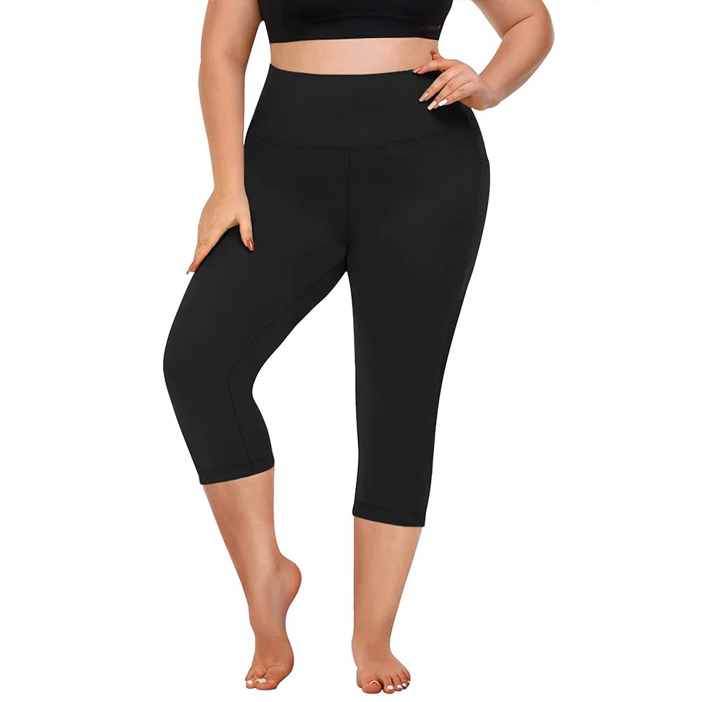 High-Waist Extended-Size Yoga Pocket Leggings | OWNLUXE