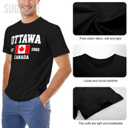 100% Cotton Canada Flag T-Shirt - Unisex Casual Tee