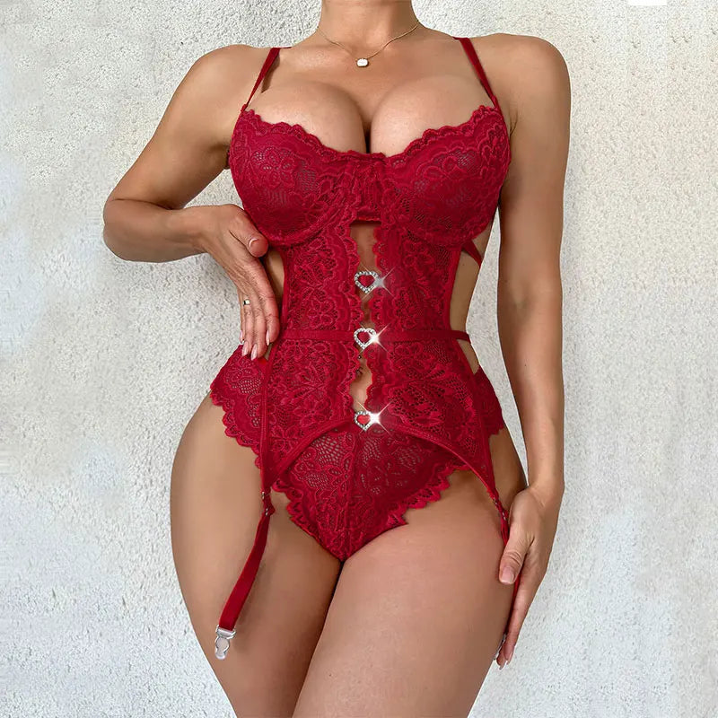 Unlined Plunge Push-Up Bra & Brief Set - Wire-Free Lingerie