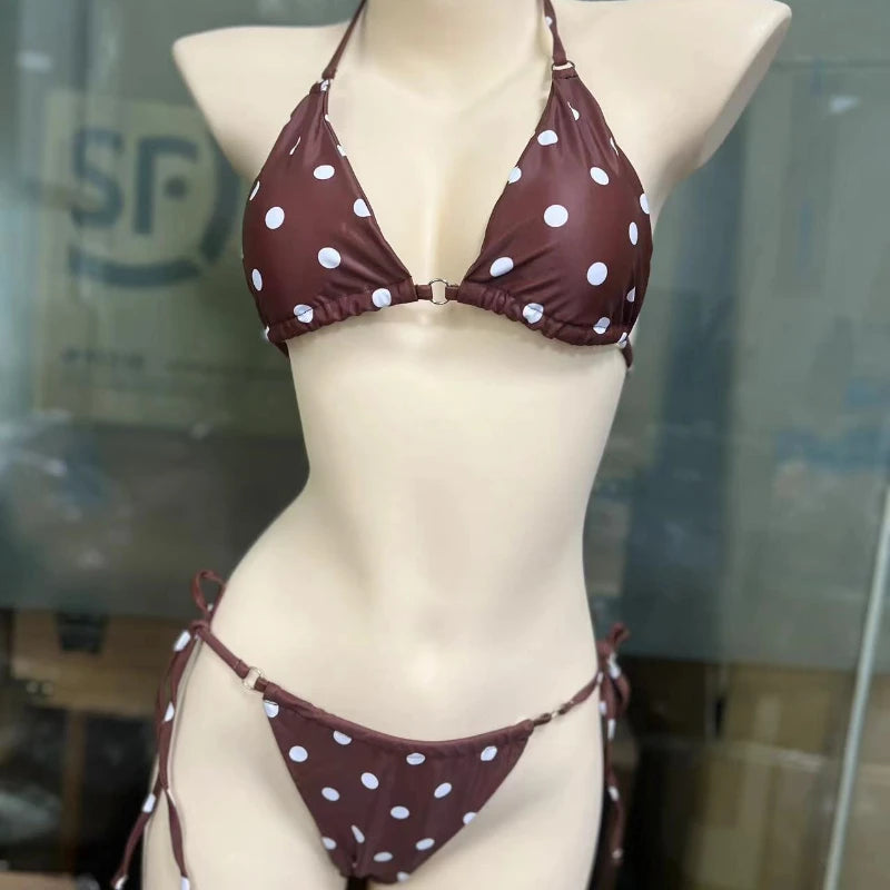 Thong Tie-Front Bikini Set | OWNLUXE