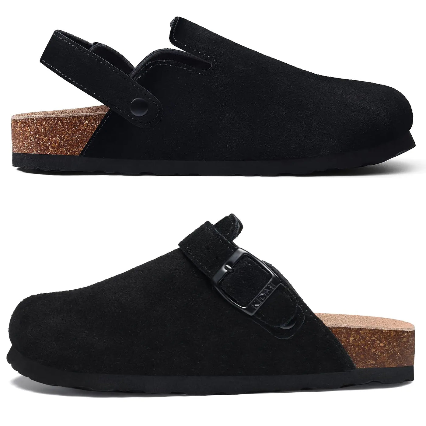 Women's Adjustable Leather Slippers (Black No Strap) – Shop at OWNLUXE