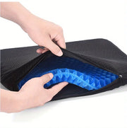 Breathable Gel Seat Cushion - 100% Honeycomb TPR with Protective Cover for Office, Car & Wheelchair