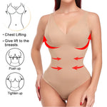 Load image into Gallery viewer, Deep V Shapewear Bodysuit with Built‑In Bra &amp; Thong
