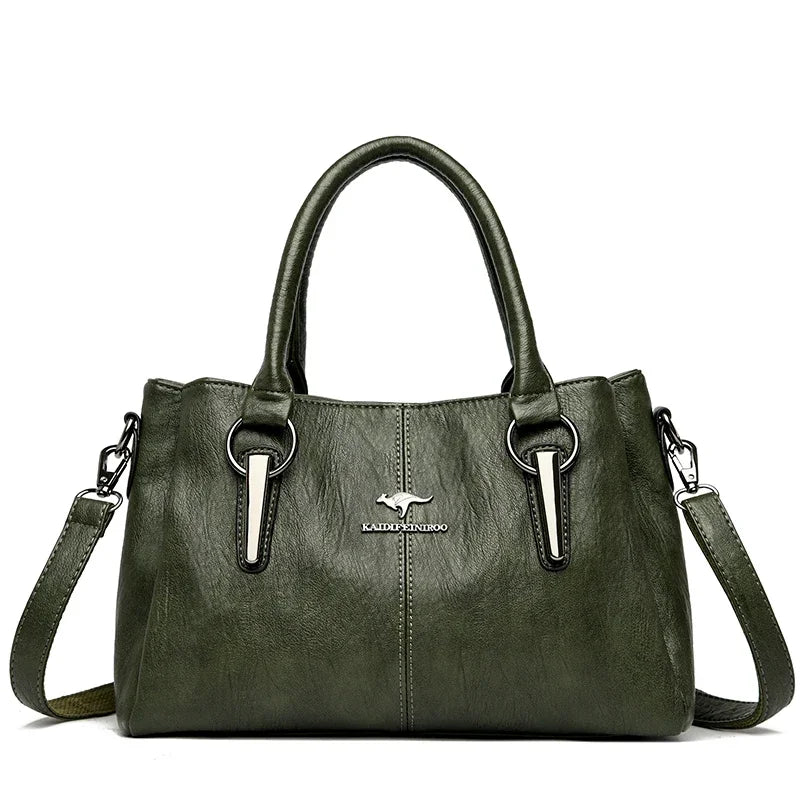 VANDERWAH 3-Layer Designer Shoulder Bag - Luxury Crossbody Tote | OWNLUXE