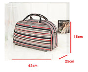 Women's PU Leather Travel Duffle Bag – Geometric Design Weekender