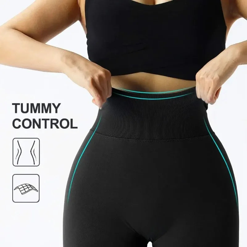 Women's High Waist Seamless Leggings (Pink) | OWNLUXE