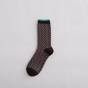 1 Pair Women Socks Spring Autumn Retro Style Men Couple Cotton Socks Flower Stripe Plaid Pattern Solid Colorful Socks EUR 37-43