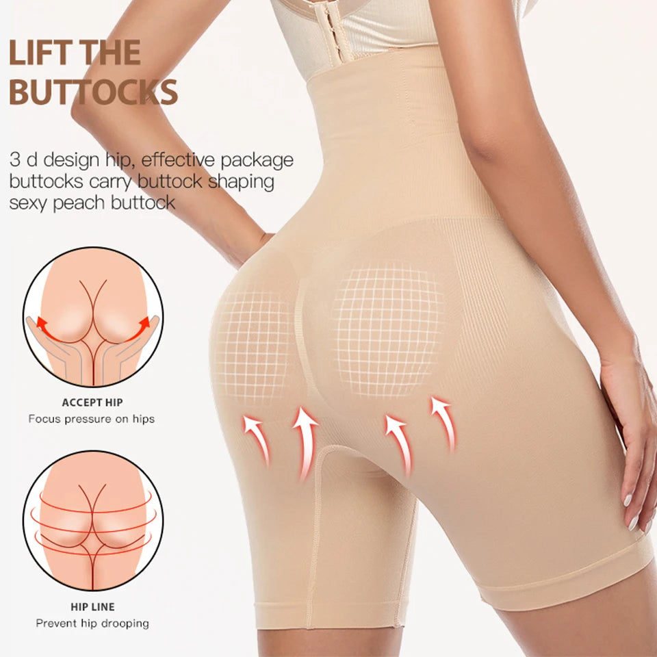 High Waist Butt Lifter Shapewear Shorts – Firm Tummy Control