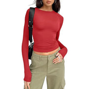 Four Long-Sleeve Slim-Fit Blouse | OWNLUXE