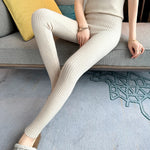 Load image into Gallery viewer, Women's 100% Cashmere Leggings - High Waist Thermal Knitted Pants
