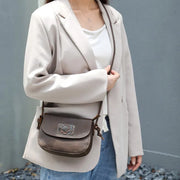 Johnature Crazy Horse Leather Crossbody Bag - Retro Cowhide | OWNLUXE