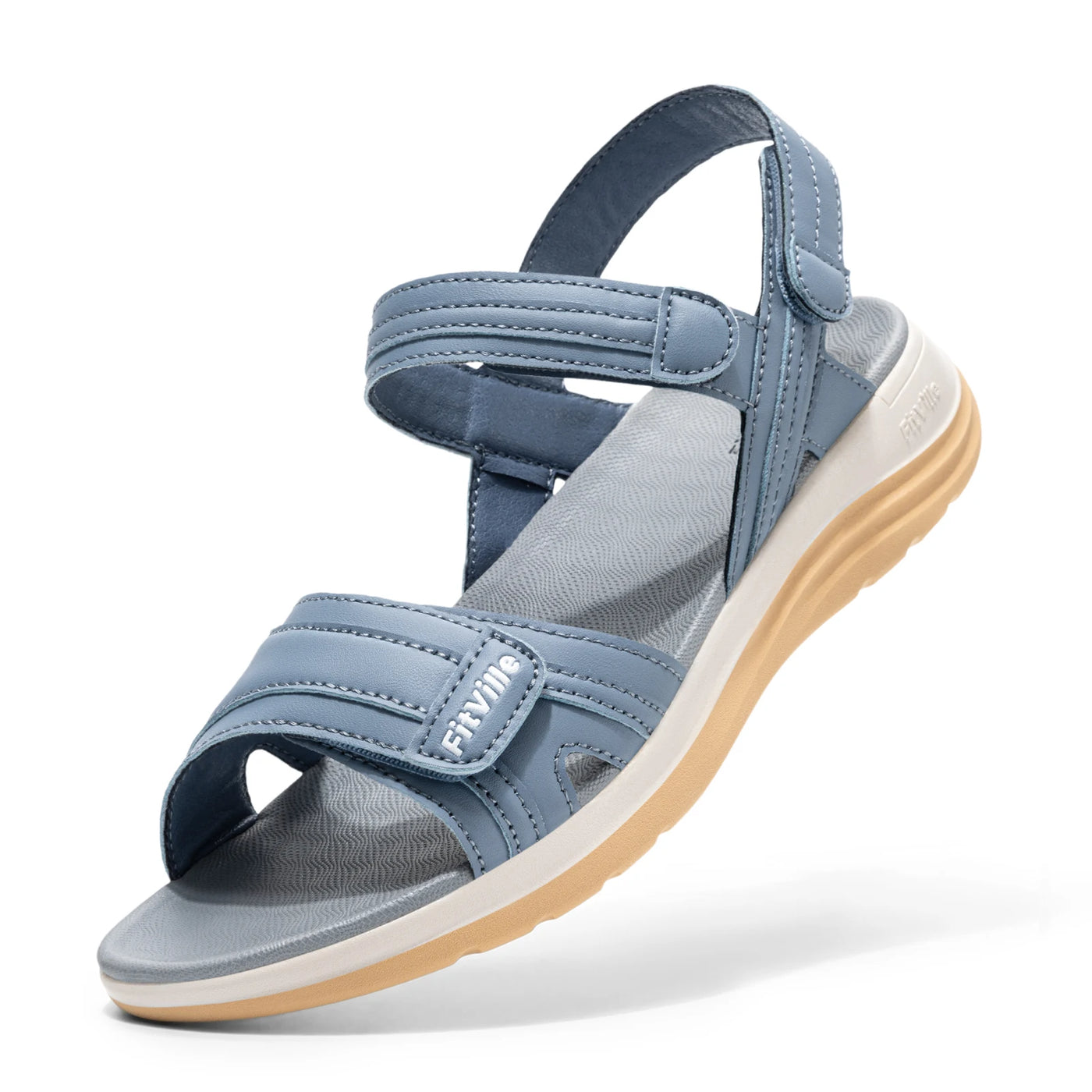 Women's Open-Toe Ankle-Strap Arch-Support Flats | OWNLUXE