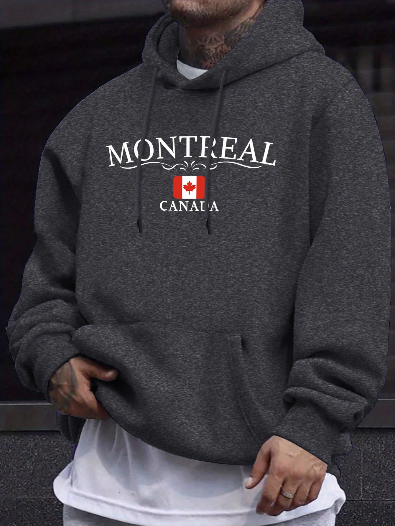 Montreal Canada Letter Print Sweatshirt – Casual Warm Hoodie Pullover | OWNLUXE