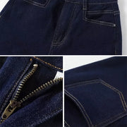 Korean Fashion Wide Leg Jeans - High Waist Baggy Denim Pants