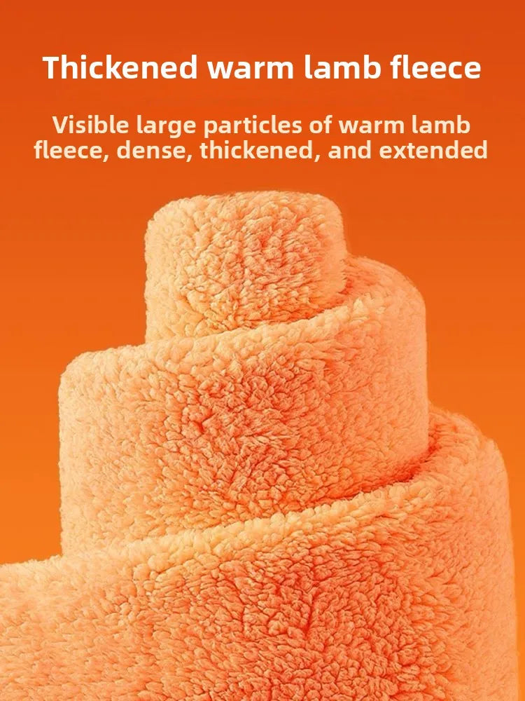 Thickened Lamb Velvet Winter Pants - Fleece Lined Windproof Trousers