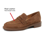 Women's Leather Vintage Loafers (Coffee) – Shop at OWNLUXE