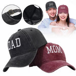 Load image into Gallery viewer, Mom and Dad letter embroidered baseball cap washed retro duckbill cap Father&#39;s Day Mother&#39;s Day best gift
