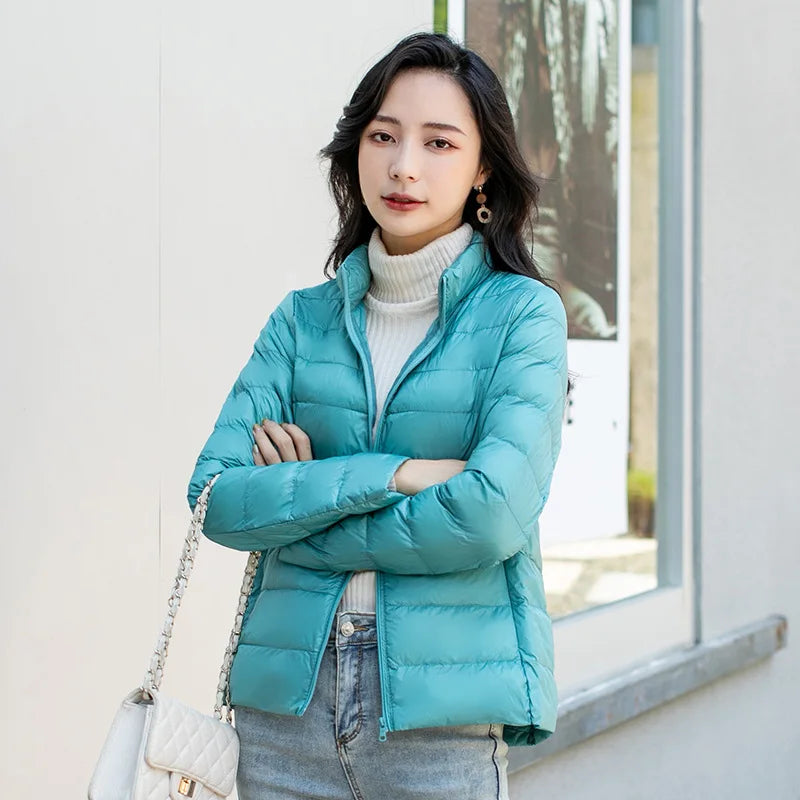 Women Spring Jacket Fashion Short Ultra Lightweight | OWNLUXE