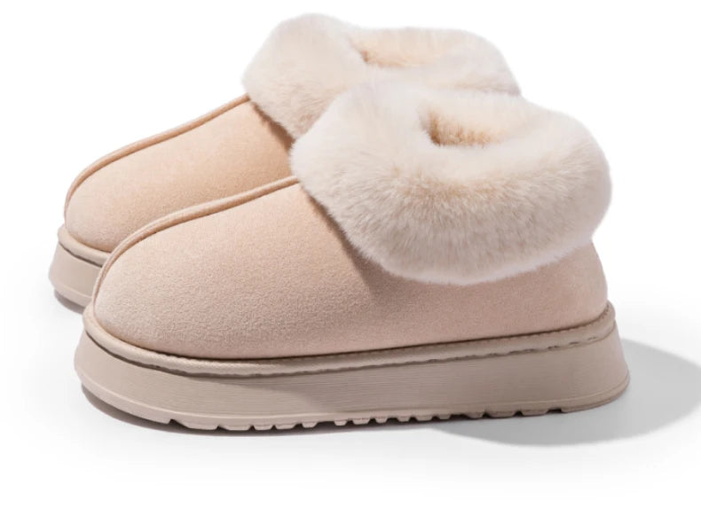 Women’s Plush Snow Boots – Faux Fur Winter Indoor Slippers