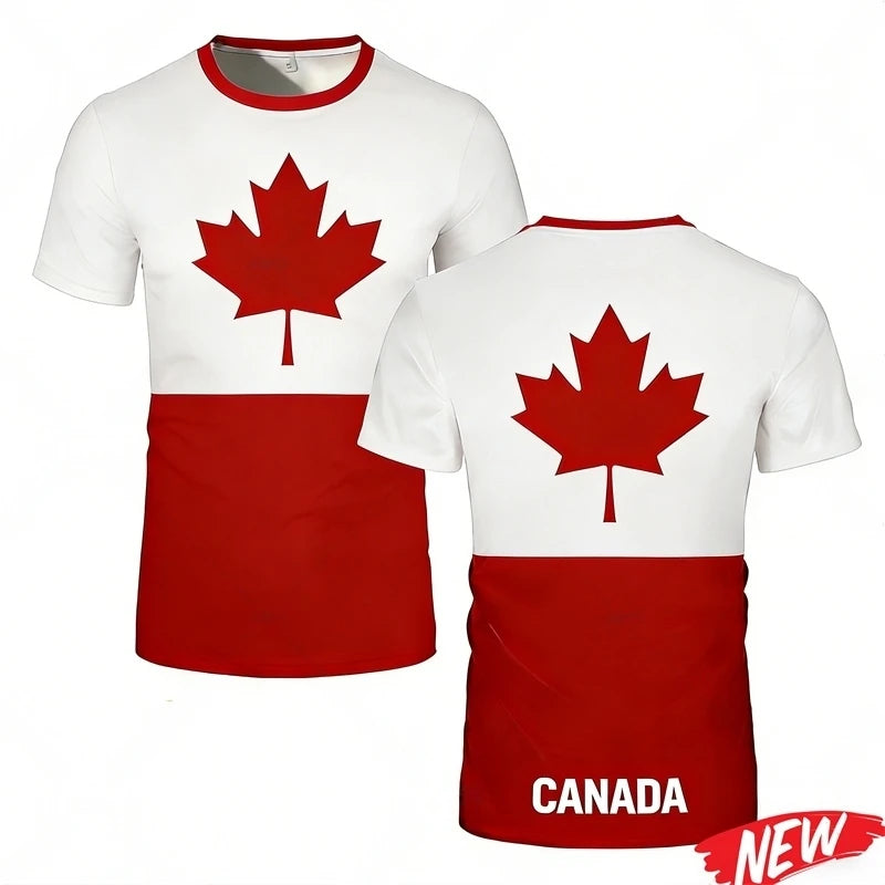 Canada Flag 3D Print T-Shirt – Quick-Dry Comfort | OWNLUXE