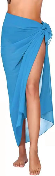 Chiffon Wrap Sheer Swim Cover-Up | OWNLUXE
